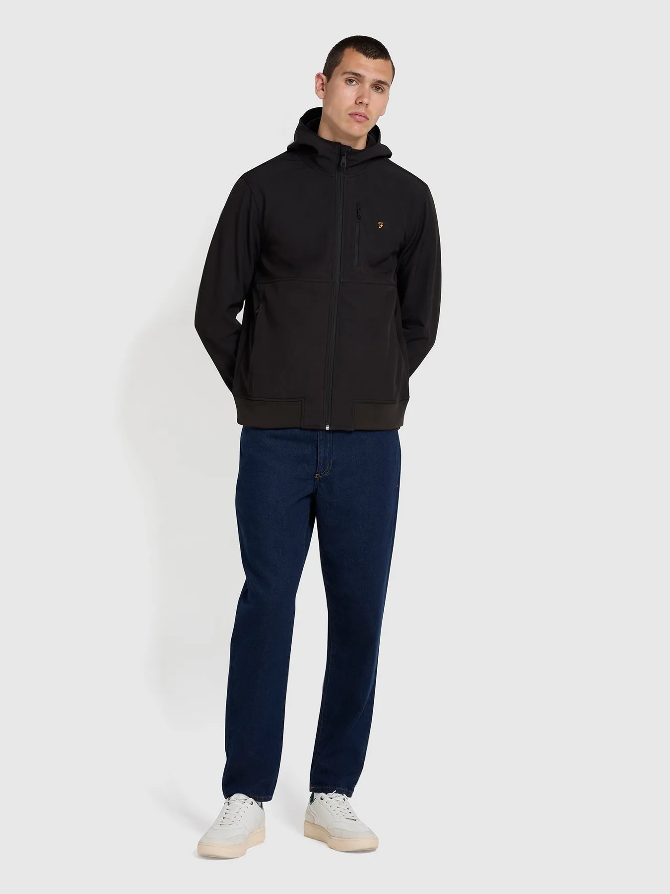 Rudd Regular Fit Softshell Jacket In Black