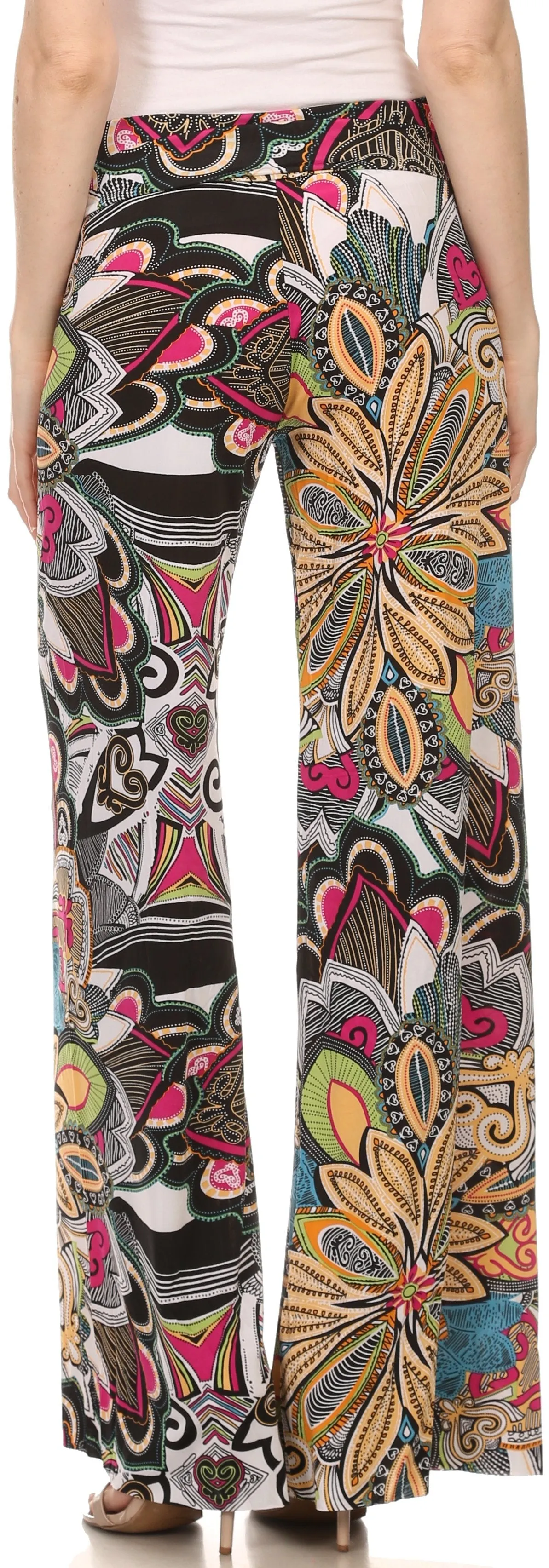 Sakkas Mikaela Spring / Summer Print Wide Leg Spandex Palazzo Pant