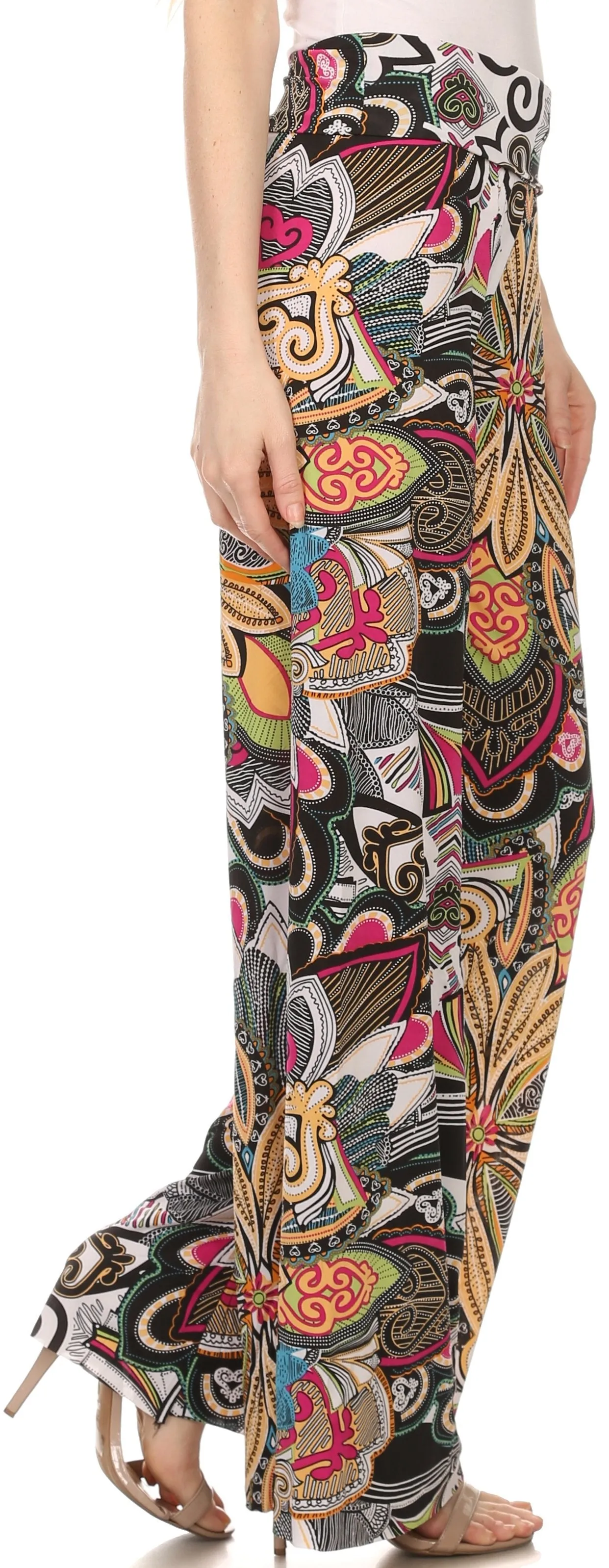 Sakkas Mikaela Spring / Summer Print Wide Leg Spandex Palazzo Pant