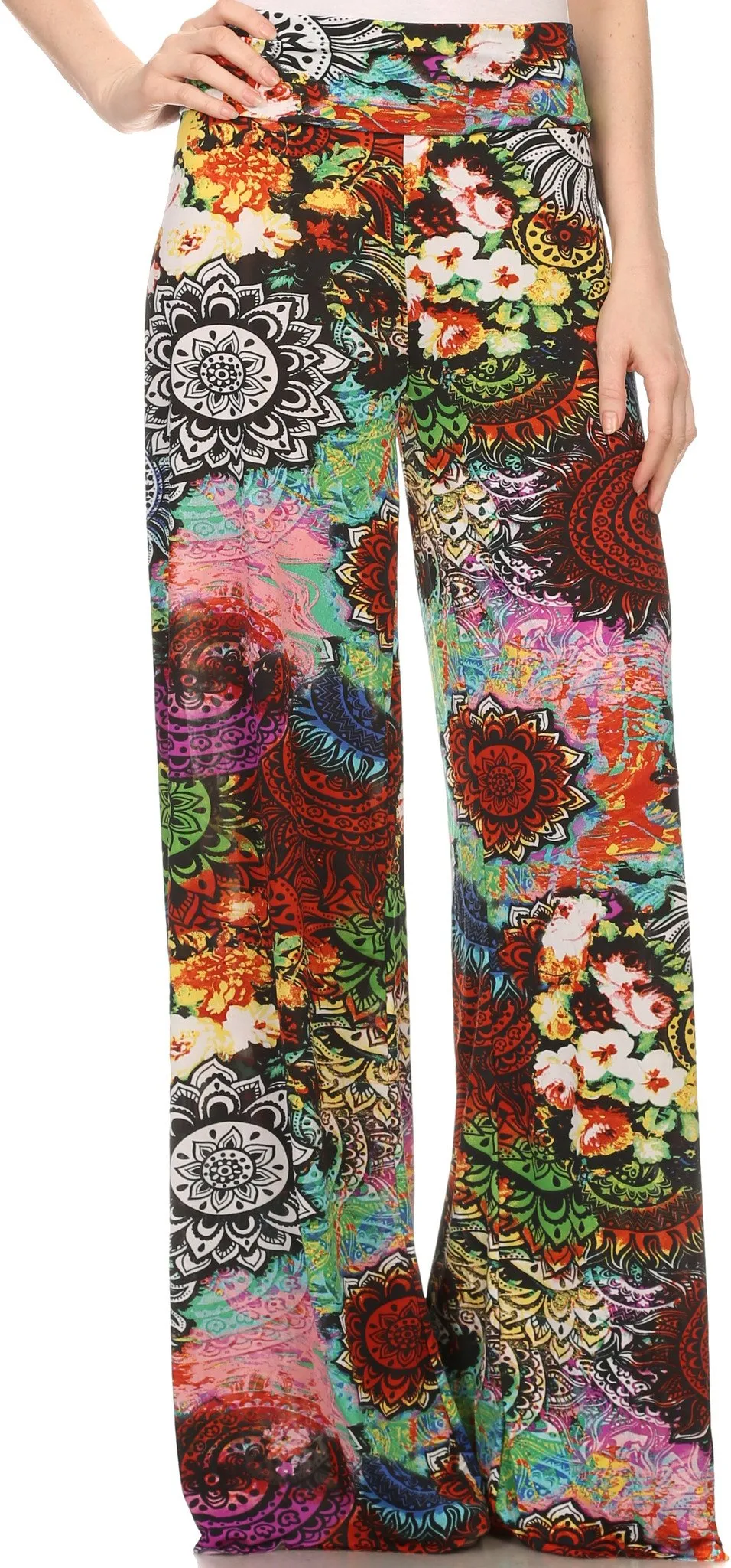 Sakkas Mikaela Spring / Summer Print Wide Leg Spandex Palazzo Pant