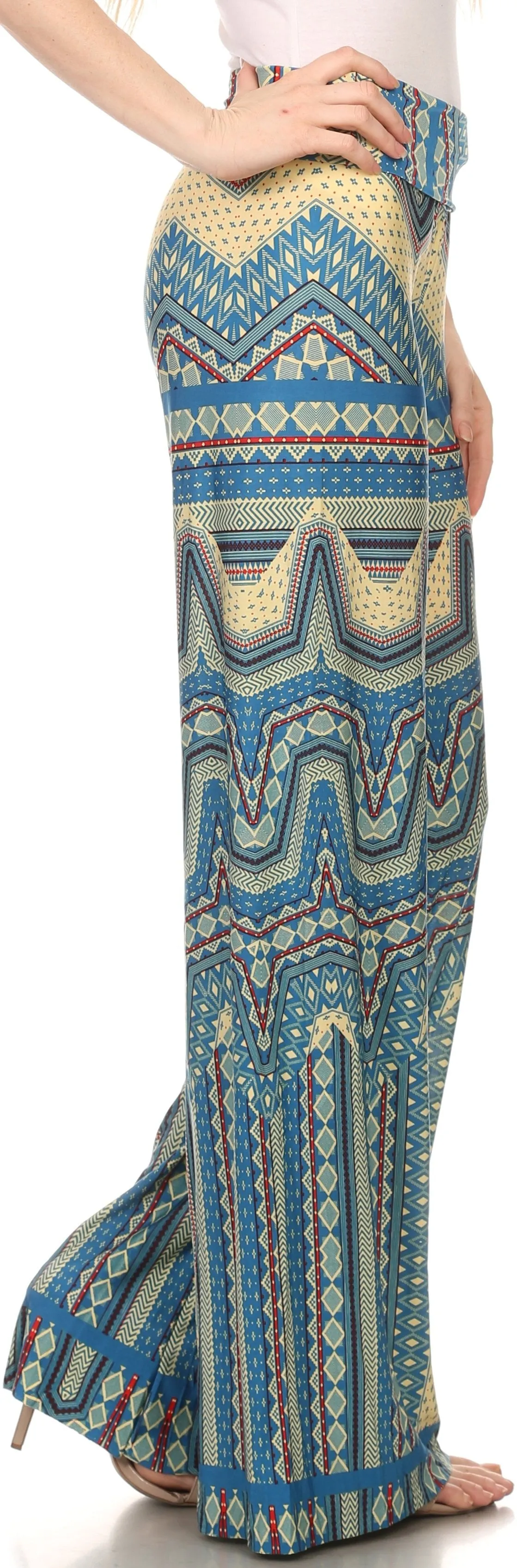 Sakkas Mikaela Spring / Summer Print Wide Leg Spandex Palazzo Pant