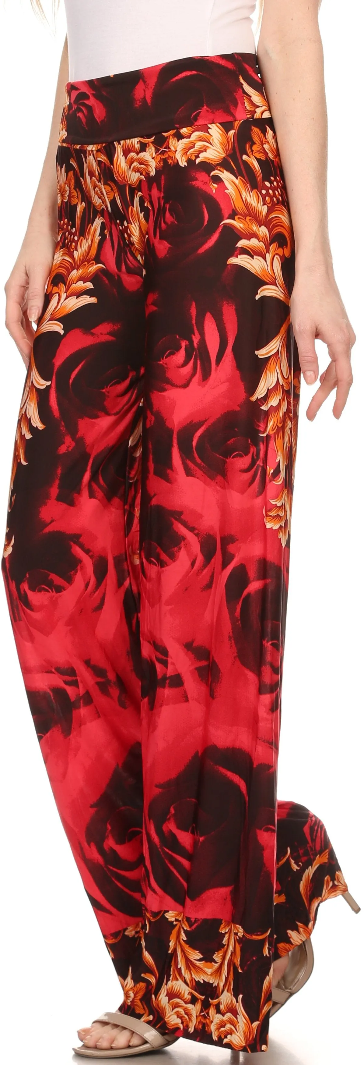 Sakkas Mikaela Spring / Summer Print Wide Leg Spandex Palazzo Pant