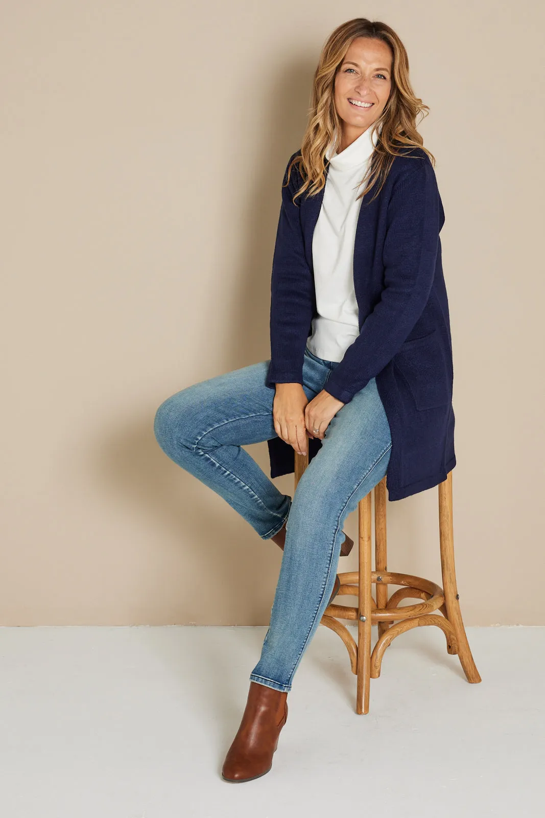 Salima Knit Cardigan - Navy