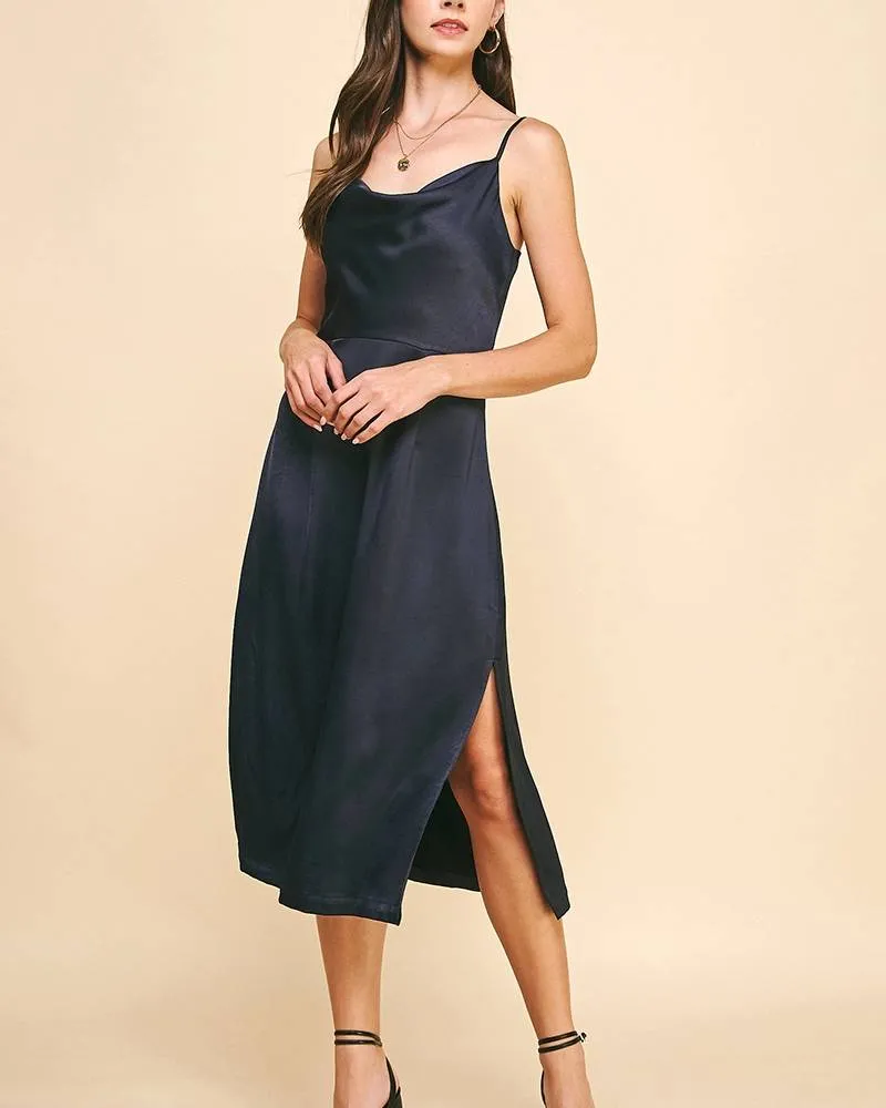 Satin Midi Dress