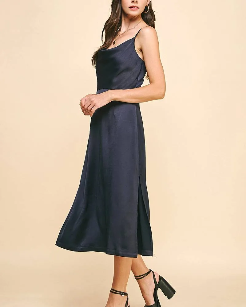 Satin Midi Dress