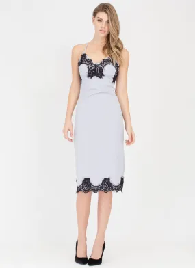 Set The Lace Midi Slip Dress