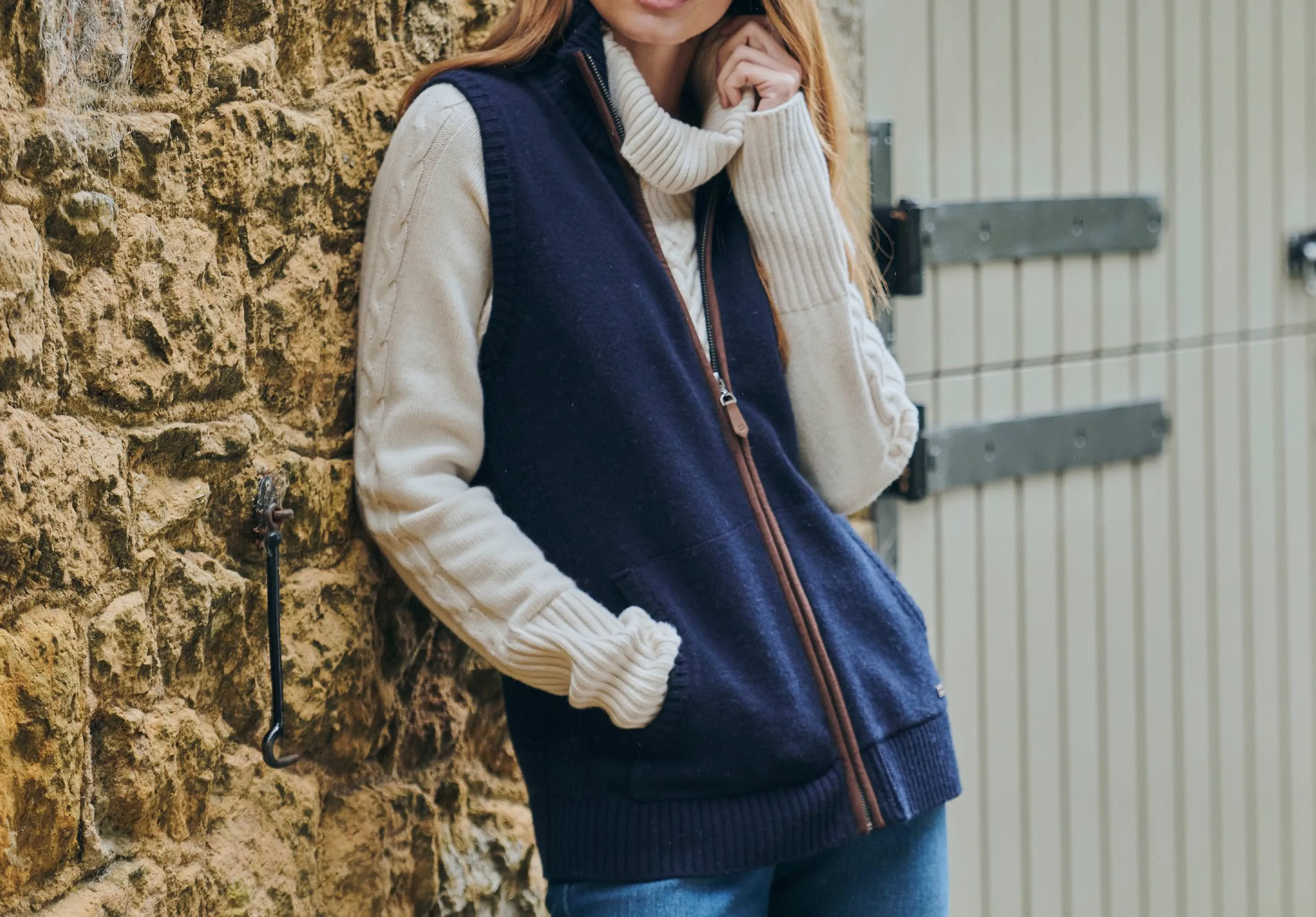 Sheedy Knit Bodywarmer - Navy