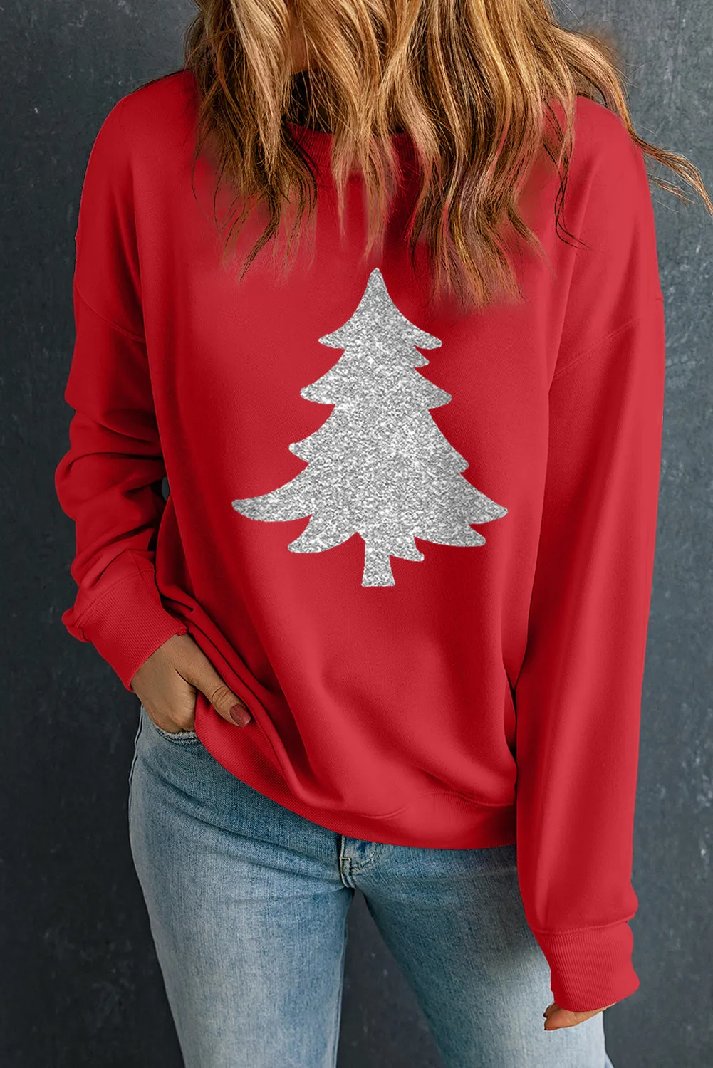 Silver Christmas Tree Sweatshirt