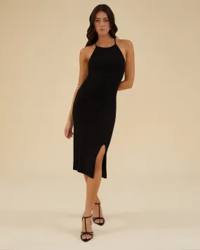 Slit Front Midi Dress