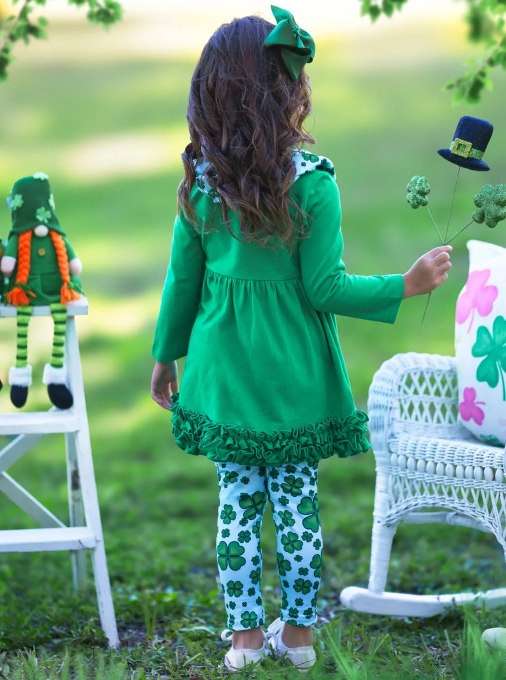 St. Paddy's Lucky Ruffle Tunic 3 Piece Set