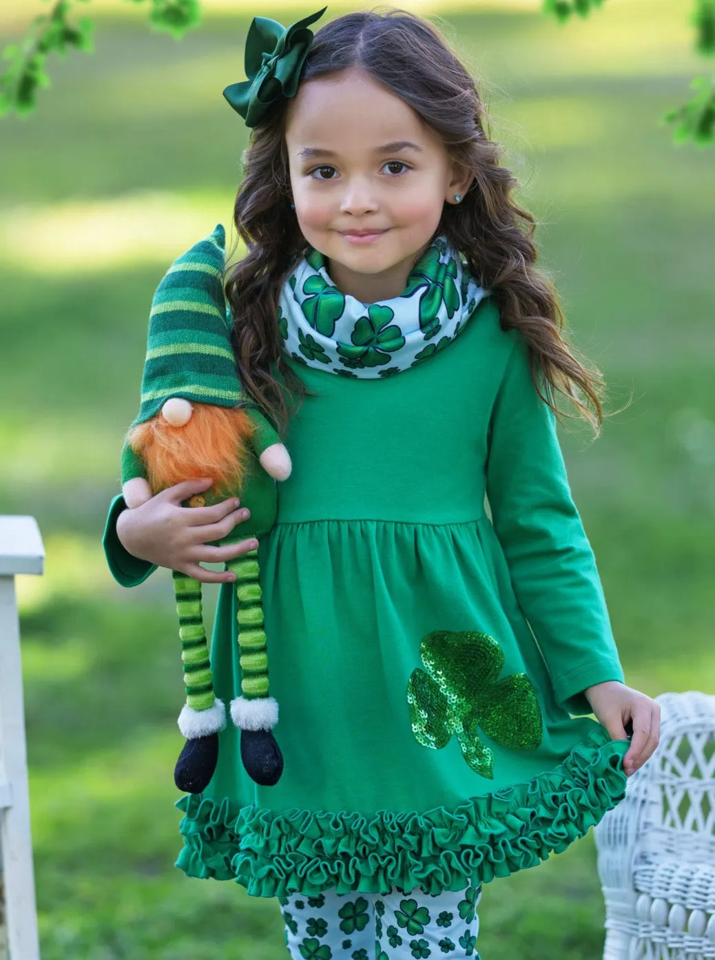 St. Paddy's Lucky Ruffle Tunic 3 Piece Set