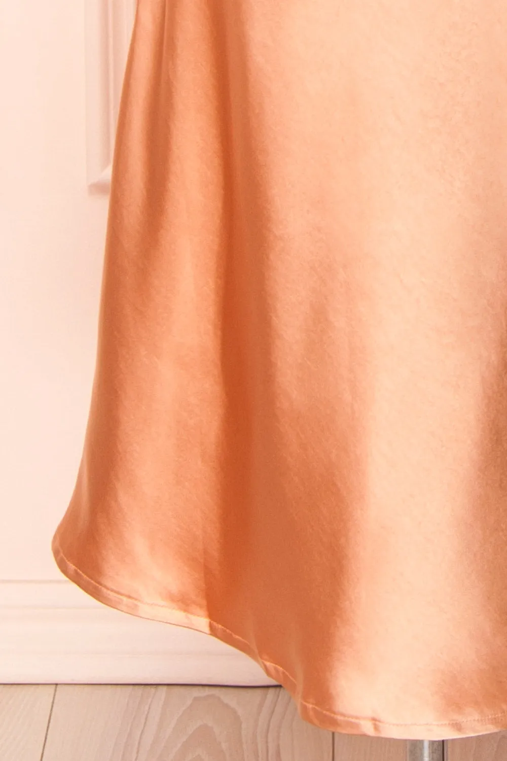 Stevie Pink | Open-Back Satin Midi Dress