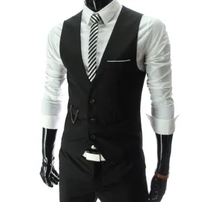 Stylish Formal Men's Slim Fit Suit Vests For Business