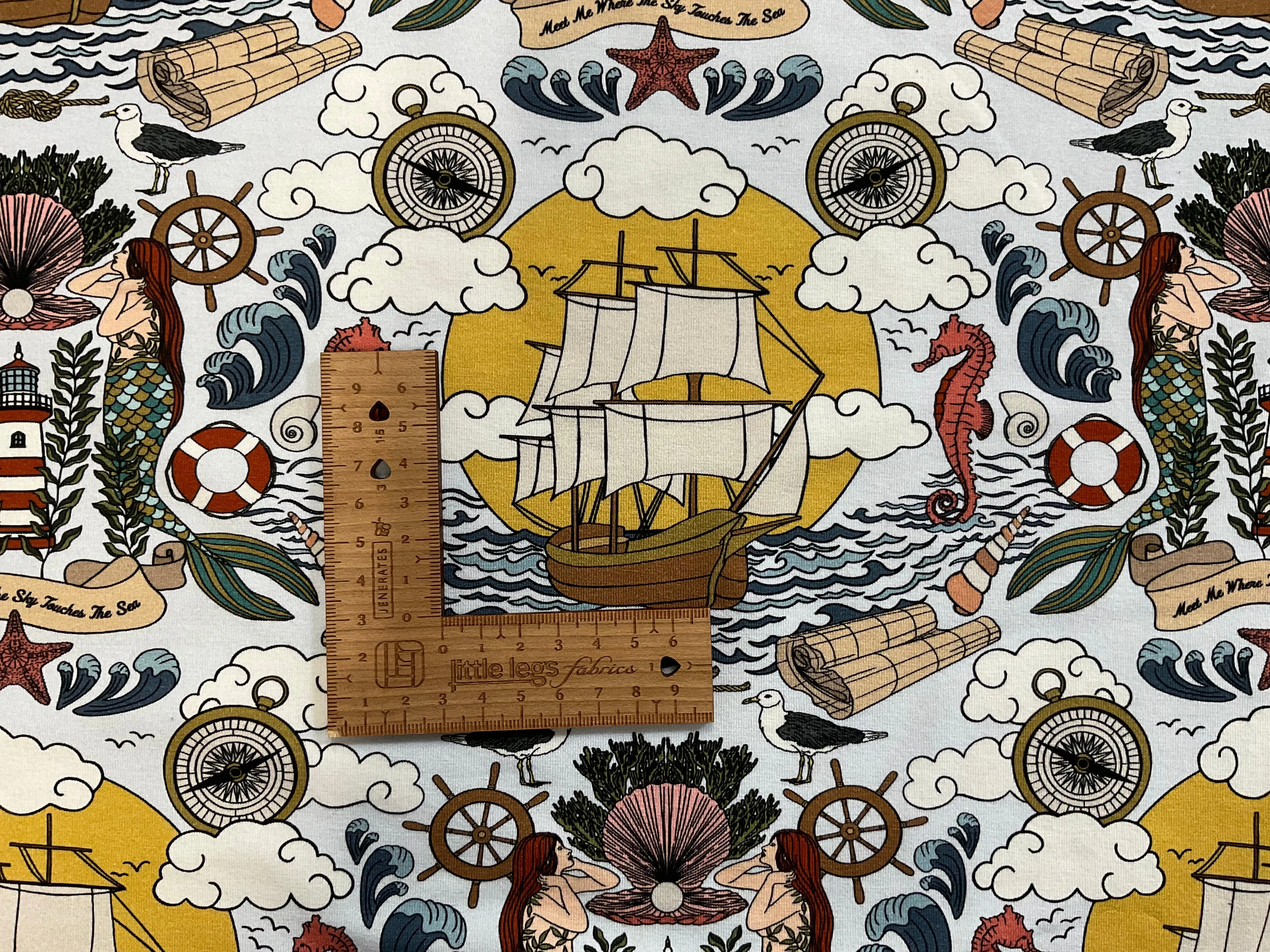 Tales of the Sea Cotton Jersey Fabric