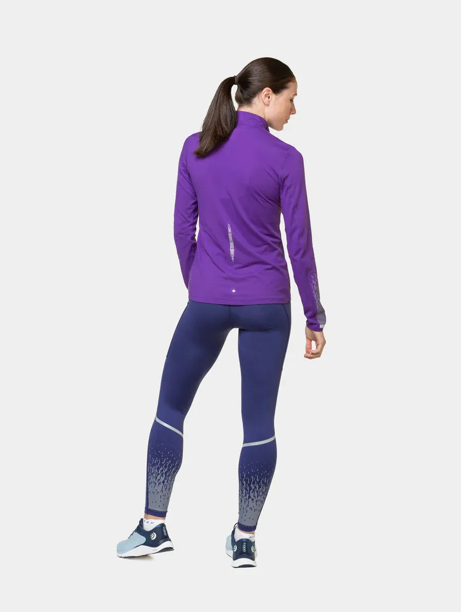 Tech Reflect 1/2 Zip Top Wms | Regal Purple