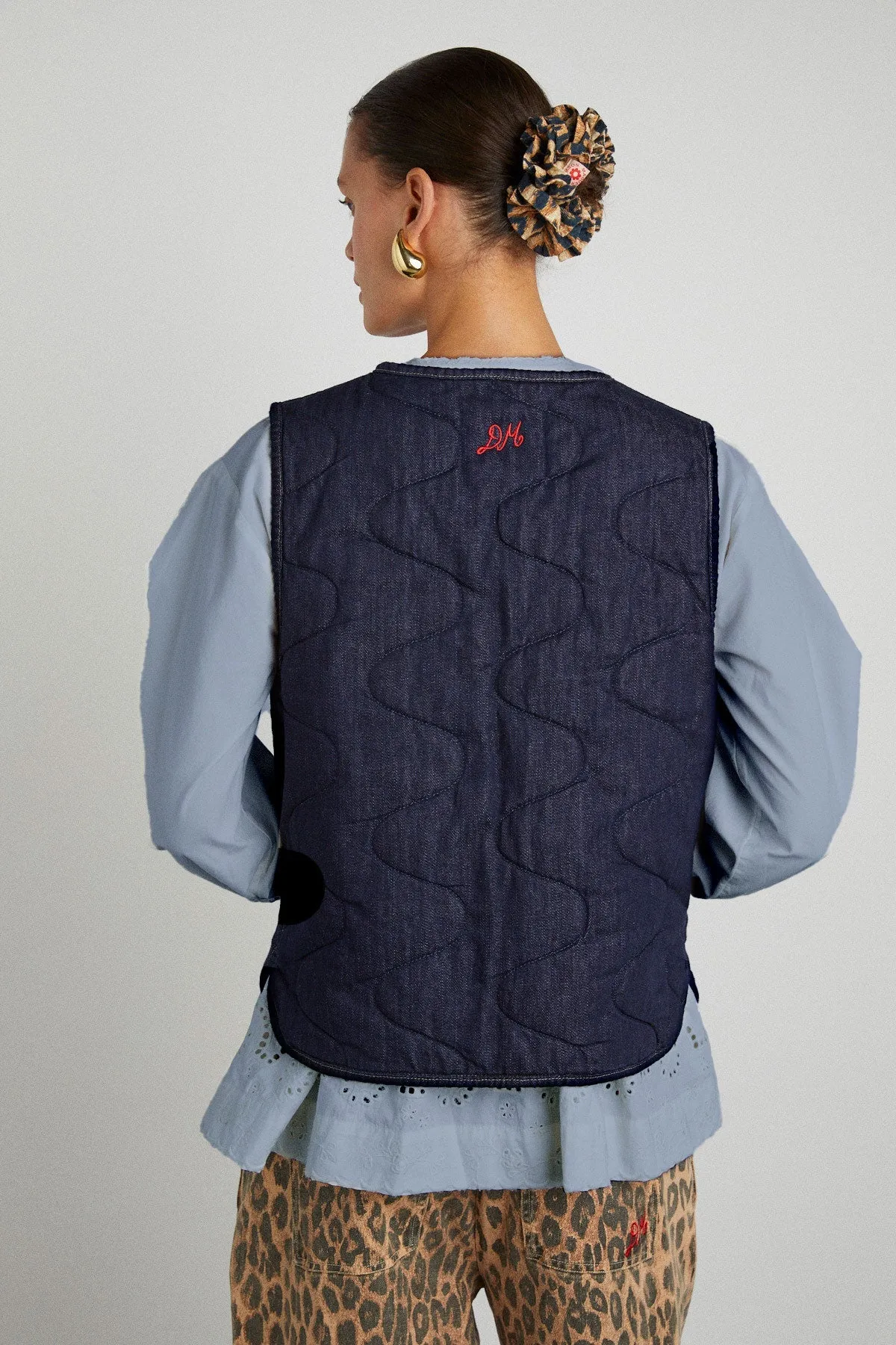 tilly gilet - indigo organic denim