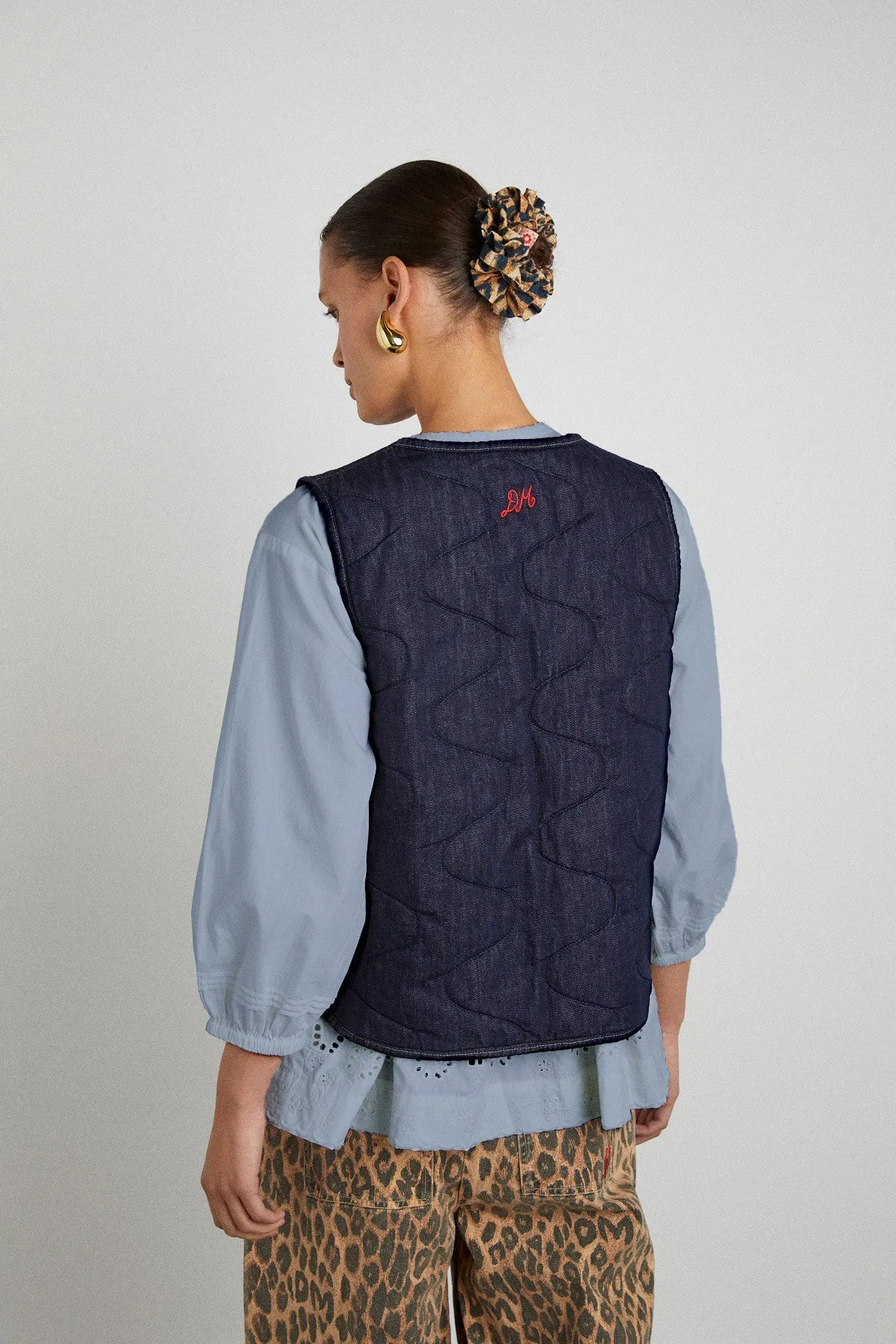 tilly gilet - indigo organic denim