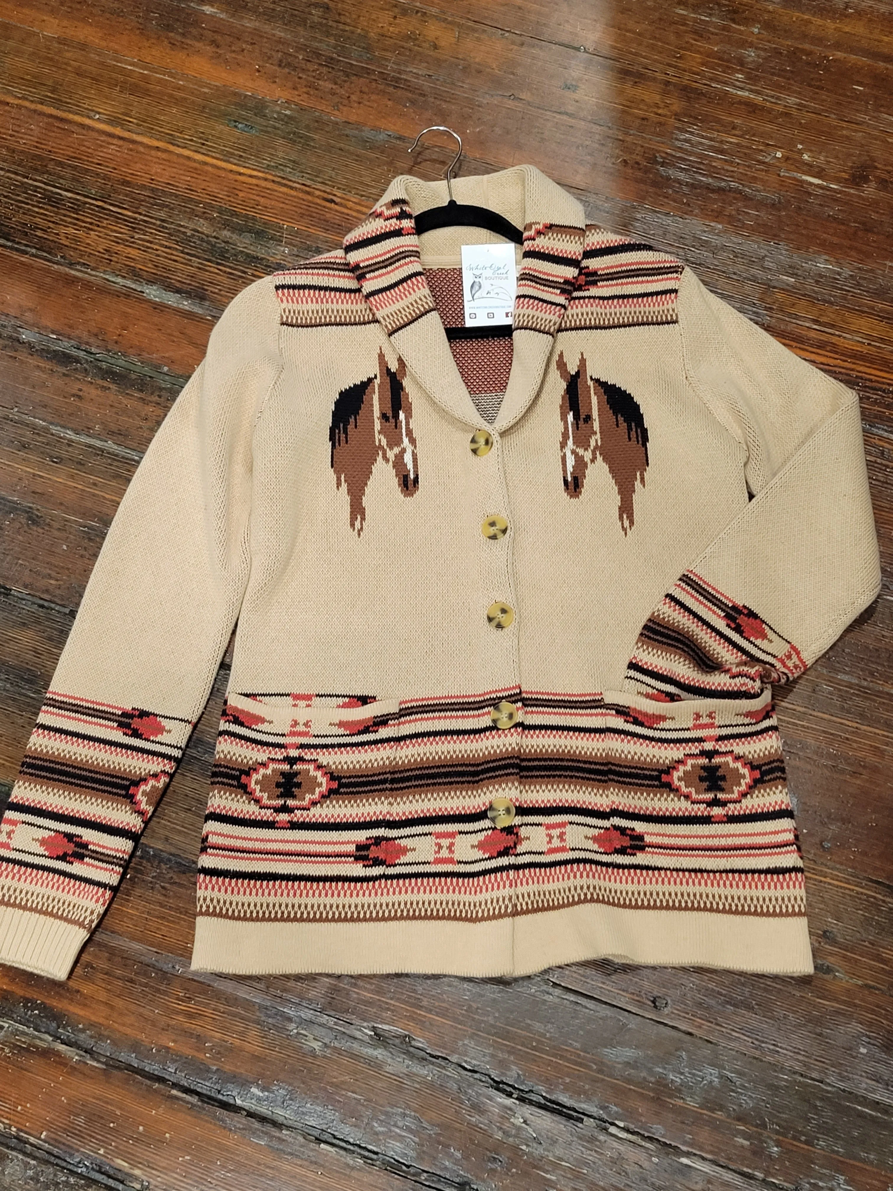 Vintage Horse Cardigan