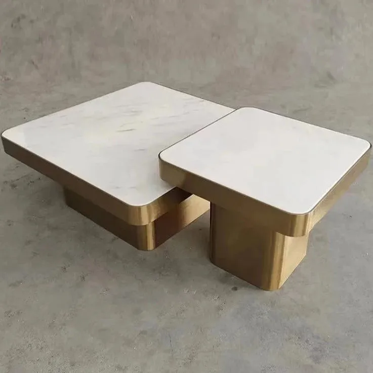 VIVIAN White Ceramic Coffee Table