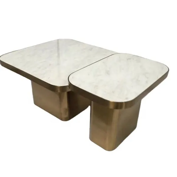 VIVIAN White Ceramic Coffee Table