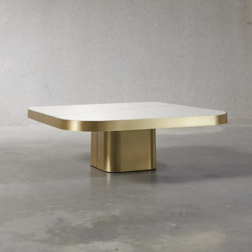 VIVIAN White Ceramic Coffee Table