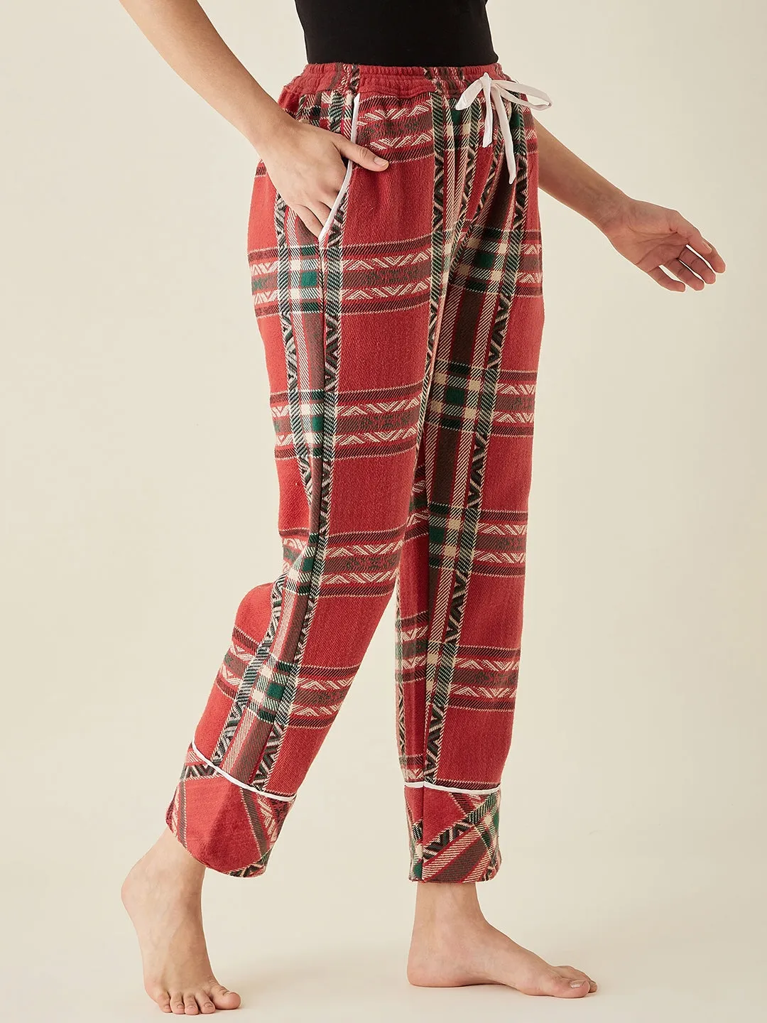 Winter Holiday Red Thick Cotton Pyjama