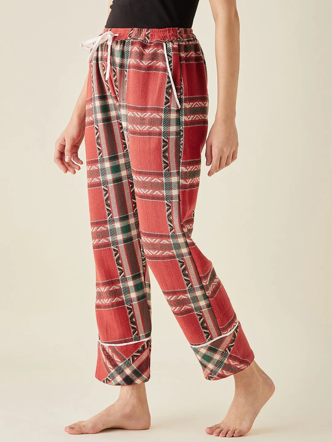 Winter Holiday Red Thick Cotton Pyjama