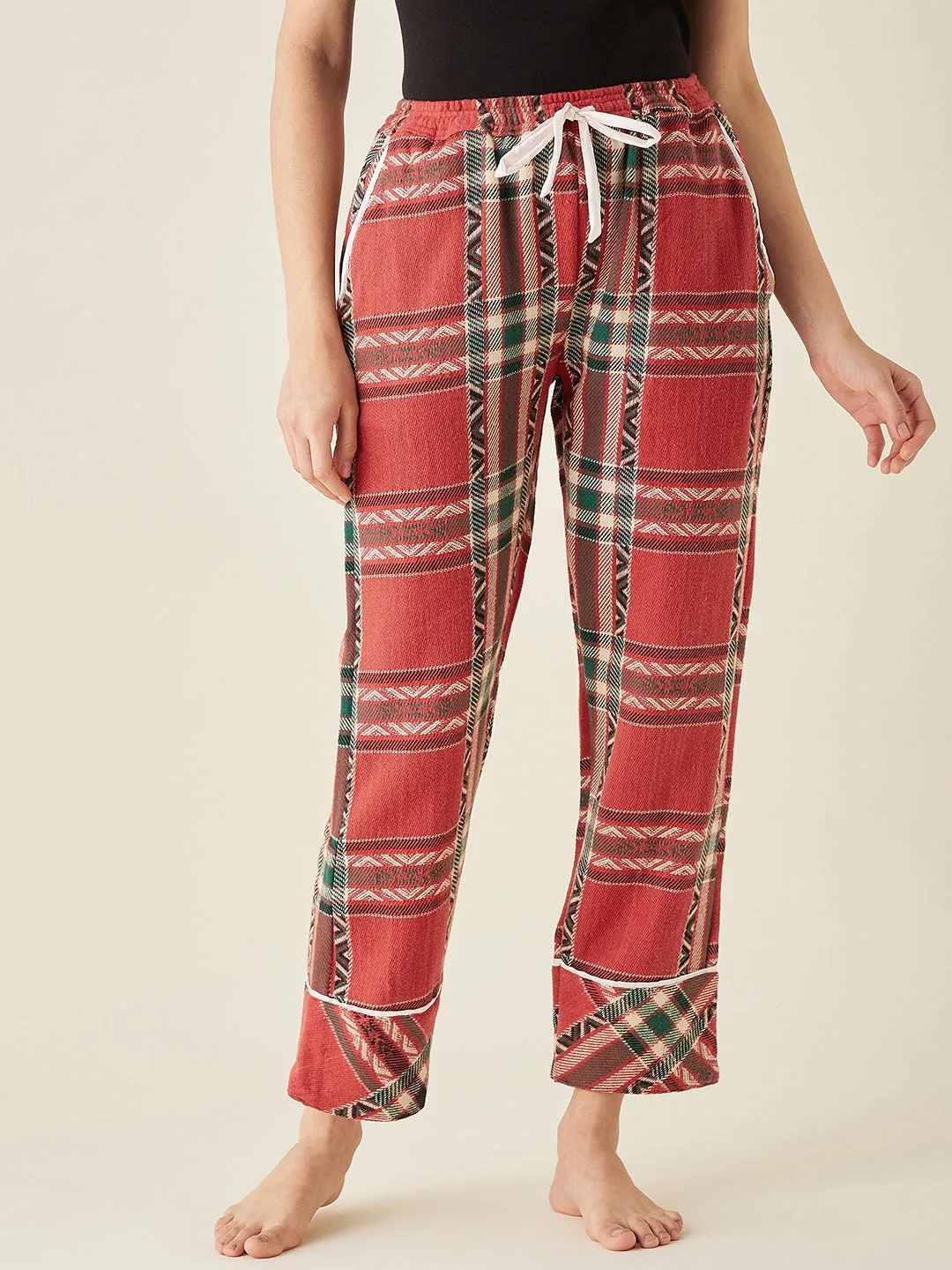 Winter Holiday Red Thick Cotton Pyjama