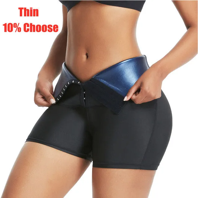 Wjczt Sweat Sauna Pants Body Shaper Weight Loss Slimming Pants Waist Trainer Shapewear Tummy Hot Thermo Sweat Leggings Fitness Workout