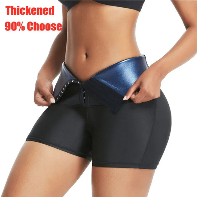 Wjczt Sweat Sauna Pants Body Shaper Weight Loss Slimming Pants Waist Trainer Shapewear Tummy Hot Thermo Sweat Leggings Fitness Workout