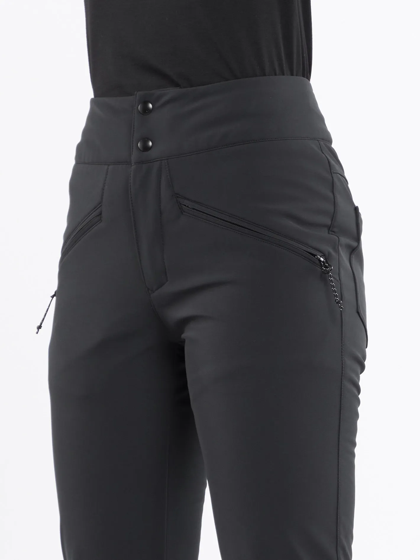 Womens Battle Stretch High Rise Pants - Black