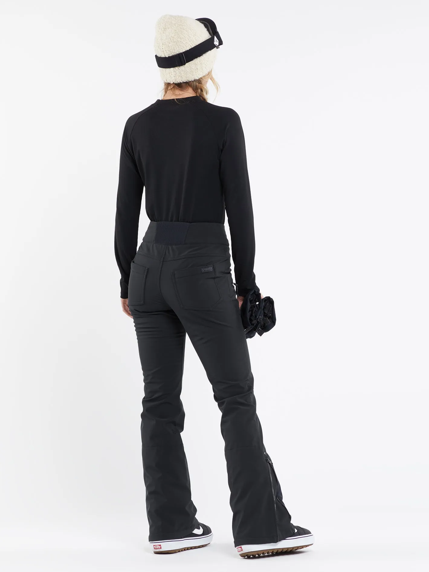 Womens Battle Stretch High Rise Pants - Black