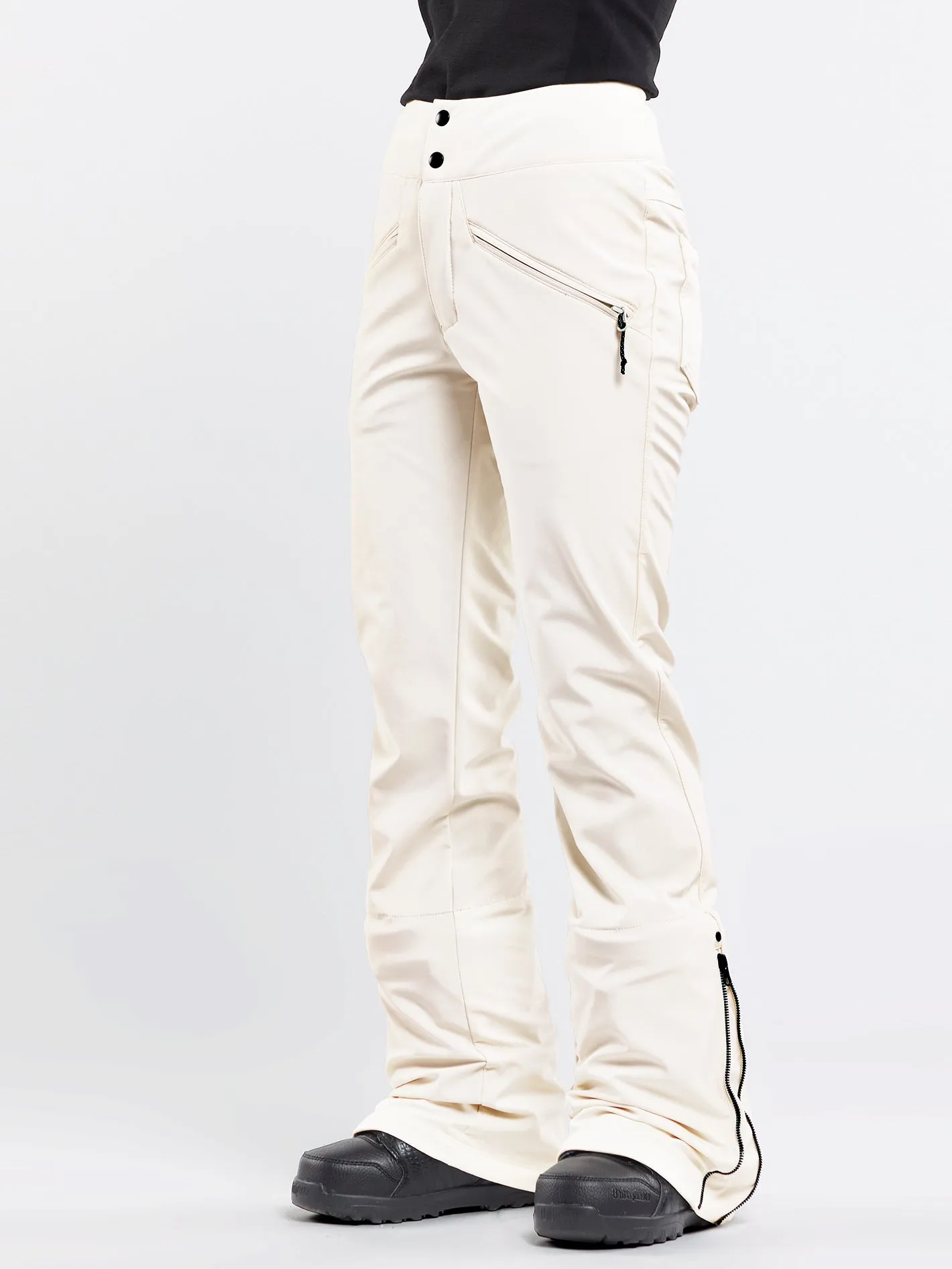 Womens Battle Stretch High Rise Pants - Moonbeam